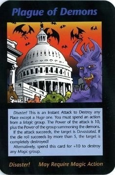 보드게임 '일루미나티'의 Plague Of Demons(악마들의 전염병) 카드