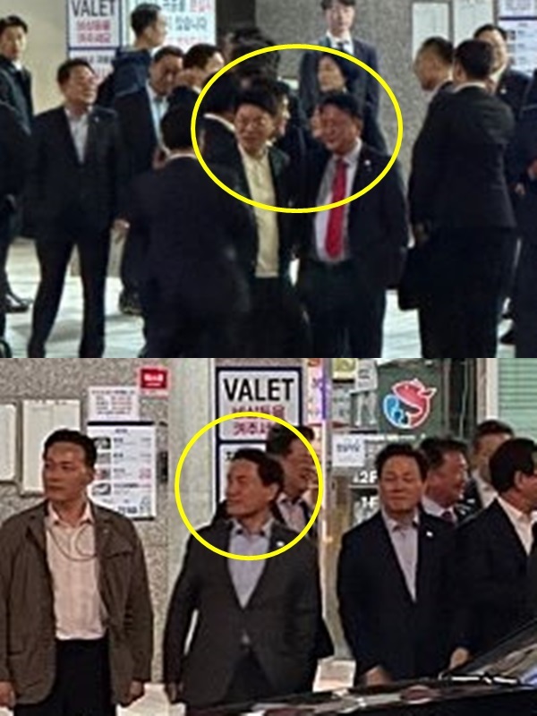 장제원 국민의힘 의원(왼쪽)과 김영환 충북도지사, 김진태 강원도지사(아래) 온라인 커뮤니티 갈무리